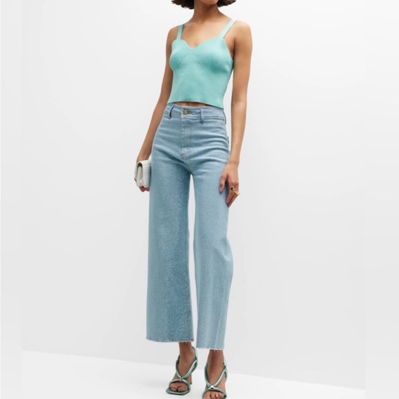 CULT GAIA ZELMA BLUE HOTAFIX CRYSTAL DENIM SIZE US 26 NWOTS! - Picture 5 of 17